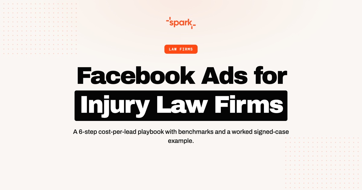 Facebook Ads for Personal Injury Law Firms: The 2026 Cost-Per-Lead Playbook