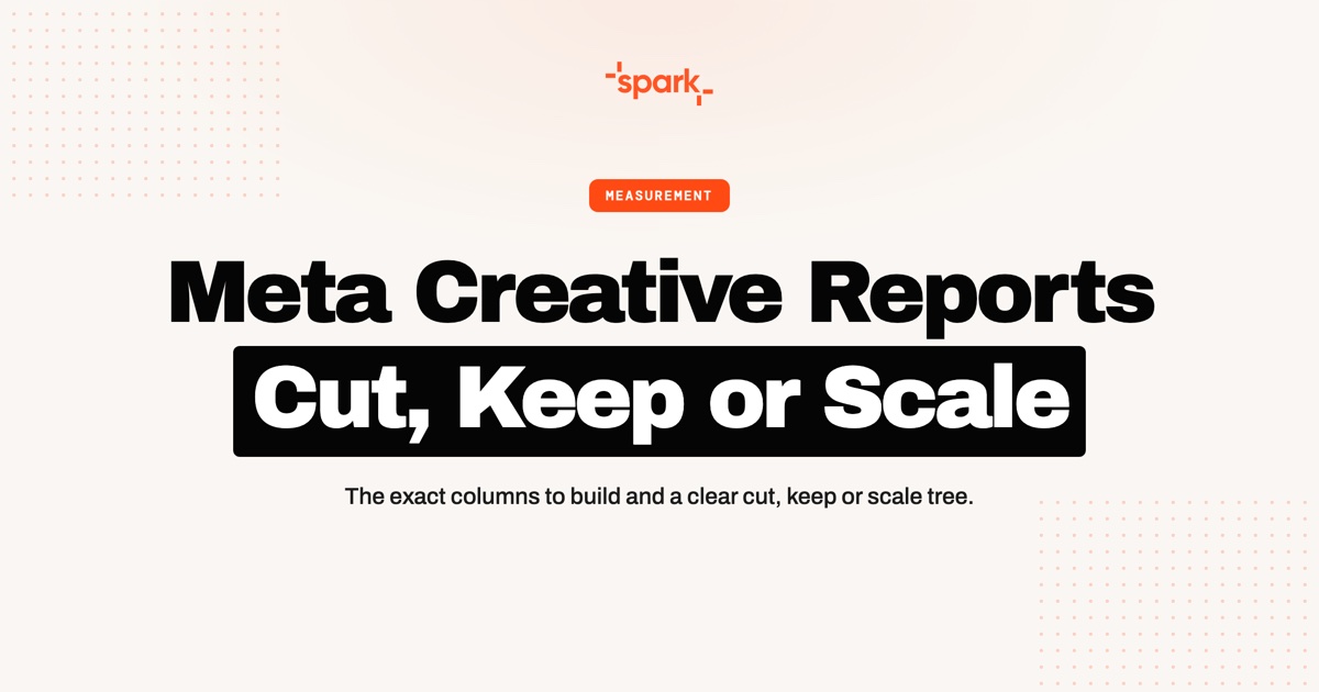How to Read a Meta Ads Creative Report: Cut, Keep or Scale
