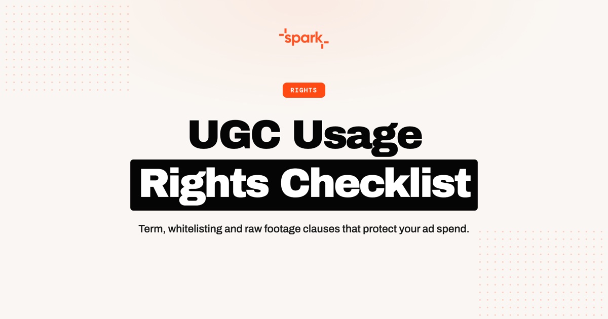 UGC Usage Rights: The Commercial Rights Checklist for 2026